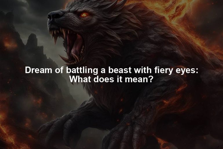 Dream of battling a beast with fiery eyes: What does it mean?