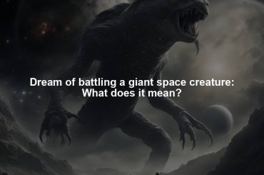 Dream of battling a giant space creature: What does it mean?