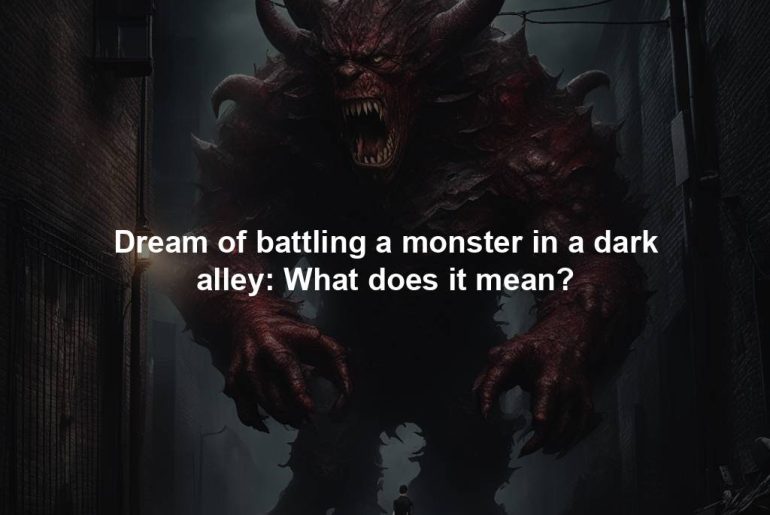 Dream of battling a monster in a dark alley: What does it mean?