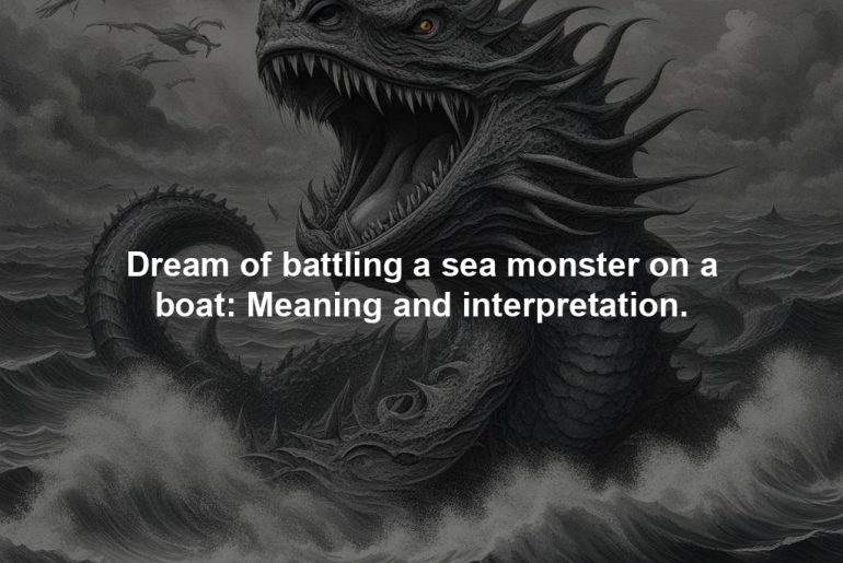 Dream of battling a sea monster on a boat: Meaning and interpretation.