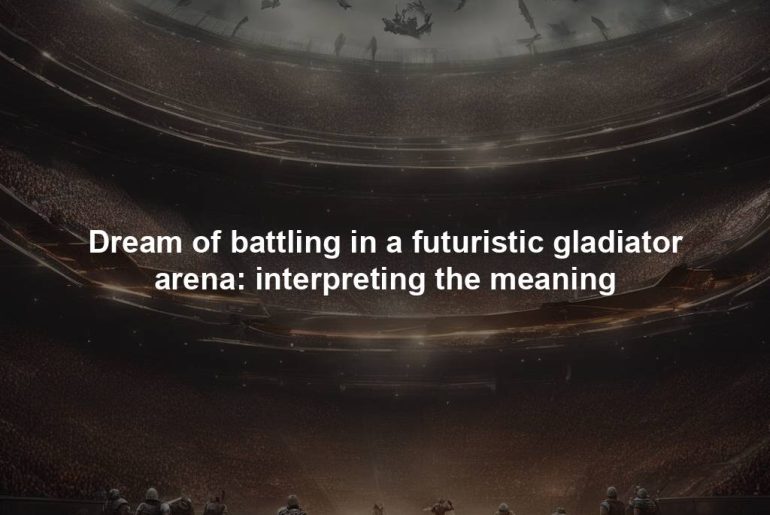 Dream of battling in a futuristic gladiator arena: interpreting the meaning