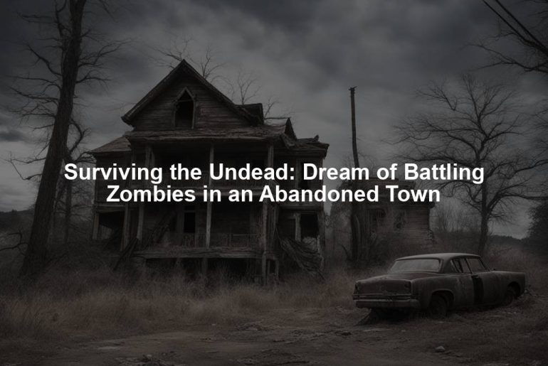 Surviving the Undead: Dream of Battling Zombies in an Abandoned Town