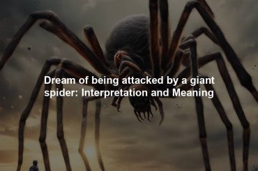 Dream of being attacked by a giant spider: Interpretation and Meaning