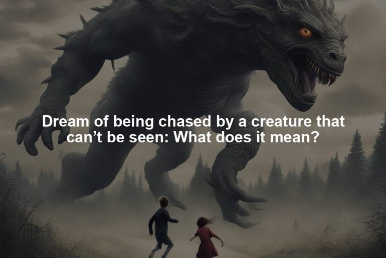 Dream of being chased by a creature that can’t be seen: What does it mean?