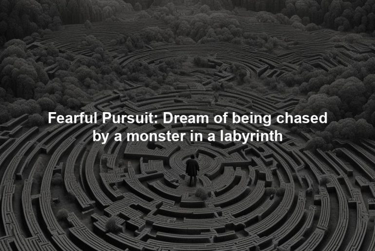 Fearful Pursuit: Dream of being chased by a monster in a labyrinth