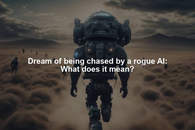 Dream of being chased by a rogue AI: What does it mean?