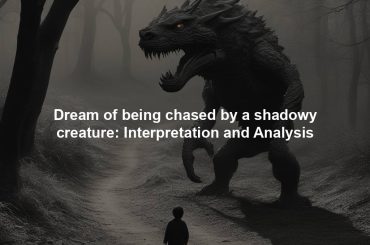 Dream of being chased by a shadowy creature: Interpretation and Analysis