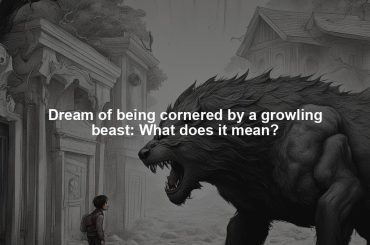 Dream of being cornered by a growling beast: What does it mean?