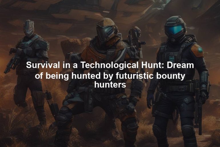 Survival in a Technological Hunt: Dream of being hunted by futuristic bounty hunters