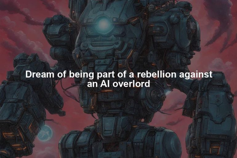 Dream of being part of a rebellion against an AI overlord