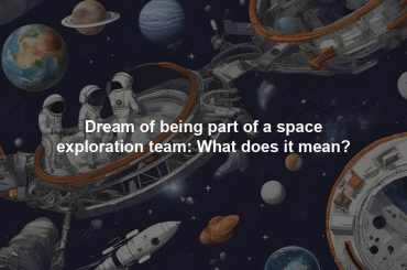 Dream of being part of a space exploration team: What does it mean?