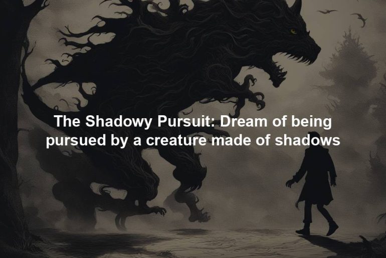 The Shadowy Pursuit: Dream of being pursued by a creature made of shadows