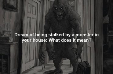 Dream of being stalked by a monster in your house: What does it mean?