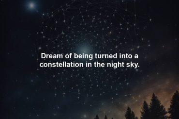 Dream of being turned into a constellation in the night sky.