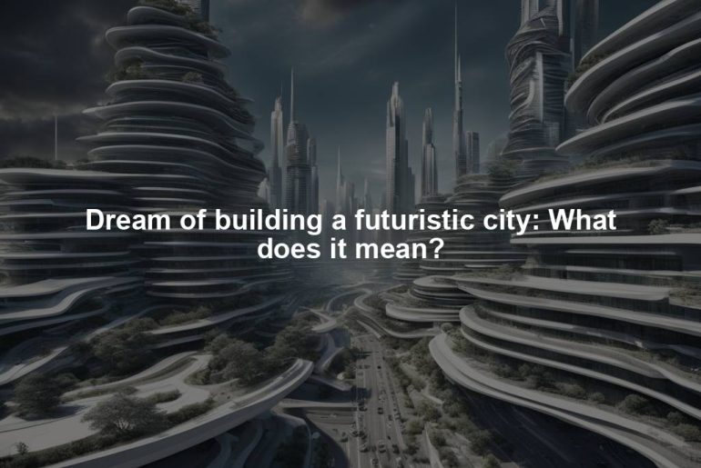 Dream of building a futuristic city: What does it mean?