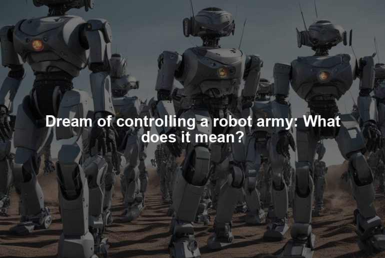 Dream of controlling a robot army: What does it mean?