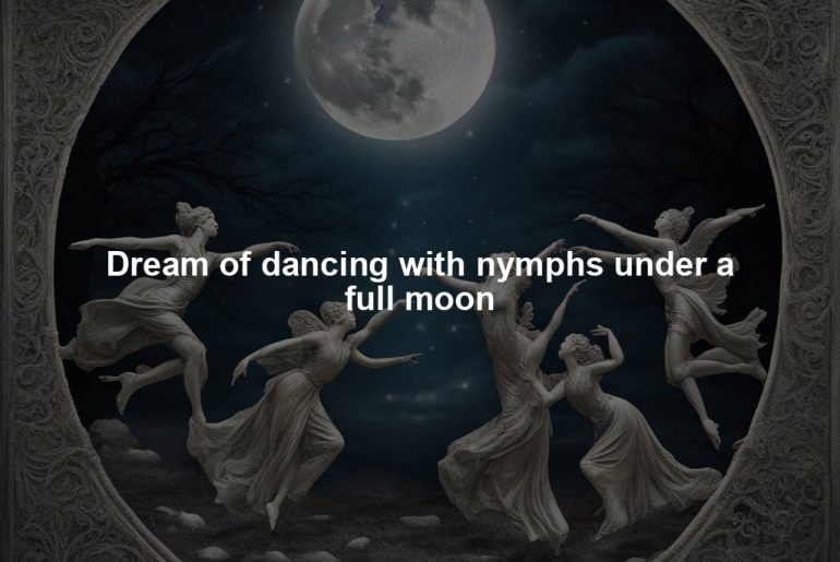 Dream of dancing with nymphs under a full moon