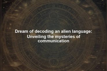 Dream of decoding an alien language: Unveiling the mysteries of communication