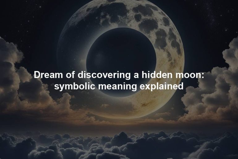 Dream of discovering a hidden moon: symbolic meaning explained