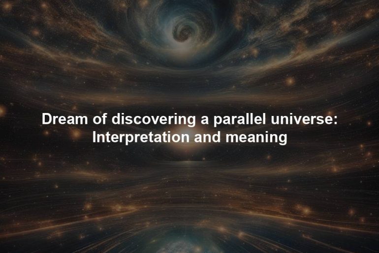 Dream of discovering a parallel universe: Interpretation and meaning