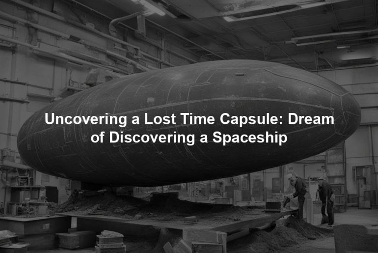 Uncovering a Lost Time Capsule: Dream of Discovering a Spaceship