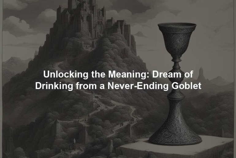 Unlocking the Meaning: Dream of Drinking from a Never-Ending Goblet