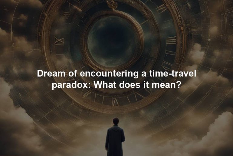 Dream of encountering a time-travel paradox: What does it mean?