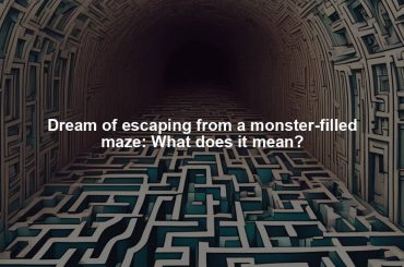 Dream of escaping from a monster-filled maze: What does it mean?