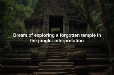 Dream of exploring a forgotten temple in the jungle: interpretation