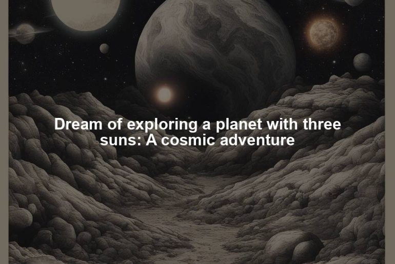 Dream of exploring a planet with three suns: A cosmic adventure