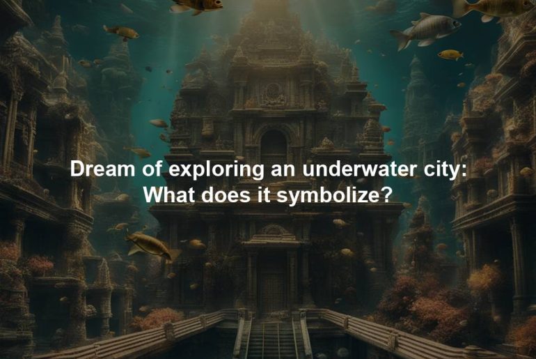 Dream of exploring an underwater city: What does it symbolize?