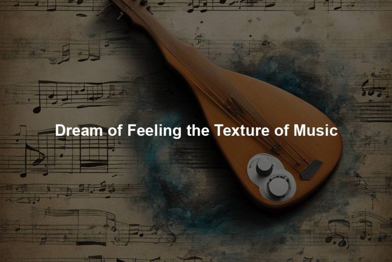 Dream of Feeling the Texture of Music