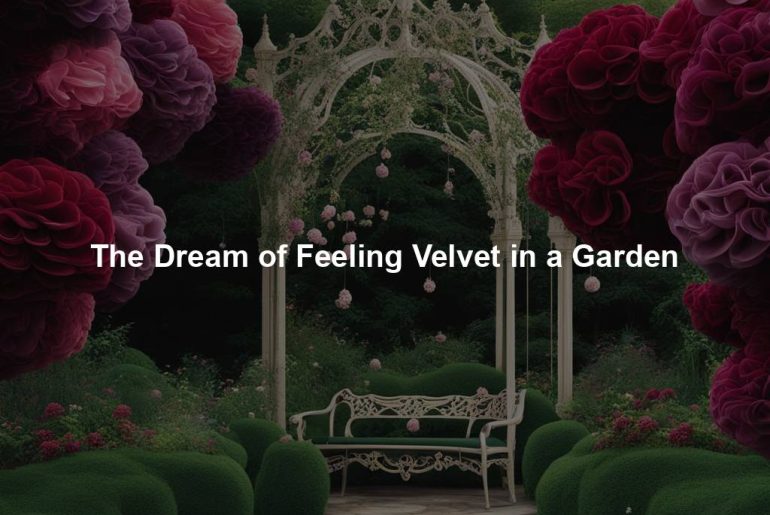 The Dream of Feeling Velvet in a Garden