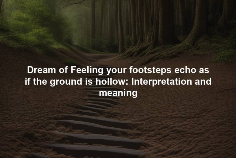 Dream of Feeling your footsteps echo as if the ground is hollow: Interpretation and meaning