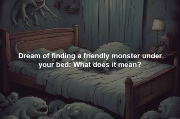 Dream of finding a friendly monster under your bed: What does it mean?