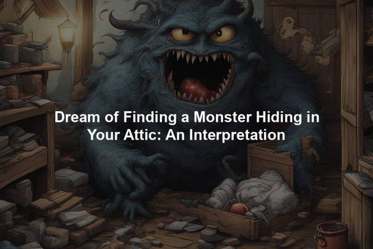 Dream of Finding a Monster Hiding in Your Attic: An Interpretation