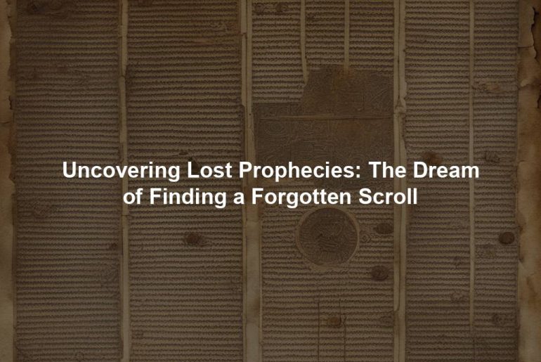 Uncovering Lost Prophecies: The Dream of Finding a Forgotten Scroll