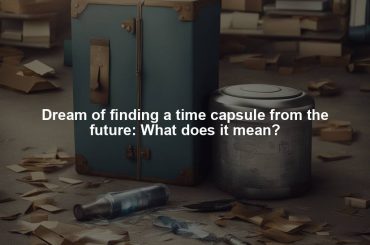 Dream of finding a time capsule from the future: What does it mean?