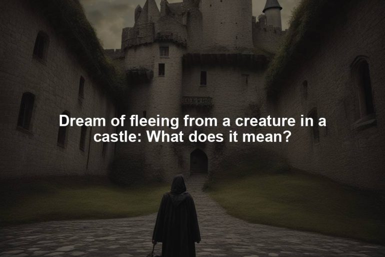 Dream of fleeing from a creature in a castle: What does it mean?