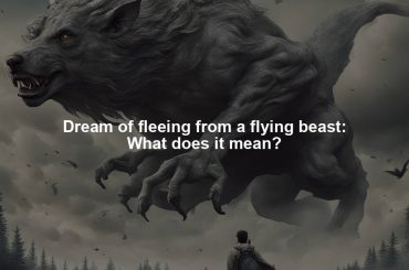 Dream of fleeing from a flying beast: What does it mean?