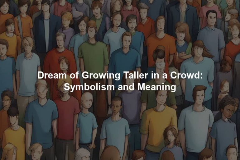 Dream of Growing Taller in a Crowd: Symbolism and Meaning