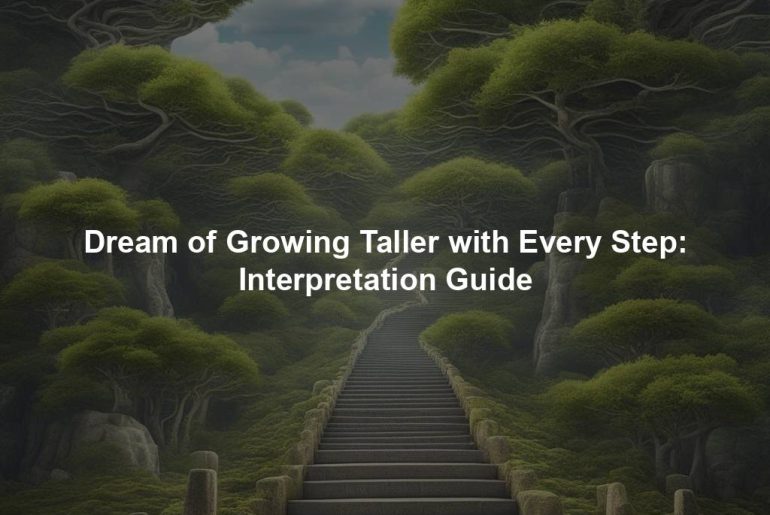 Dream of Growing Taller with Every Step: Interpretation Guide