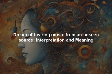 Dream of hearing music from an unseen source: Interpretation and Meaning