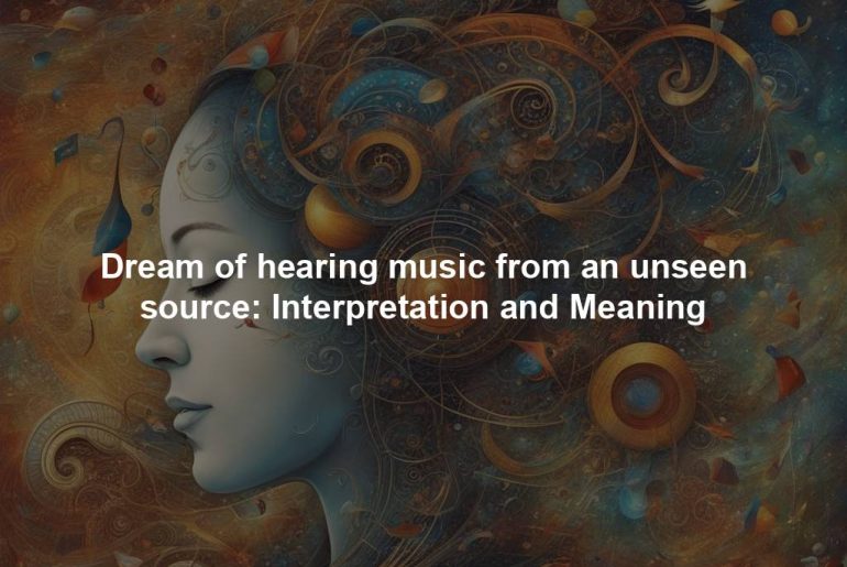 Dream of hearing music from an unseen source: Interpretation and Meaning