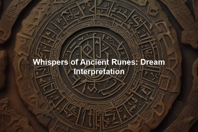 Whispers of Ancient Runes: Dream Interpretation