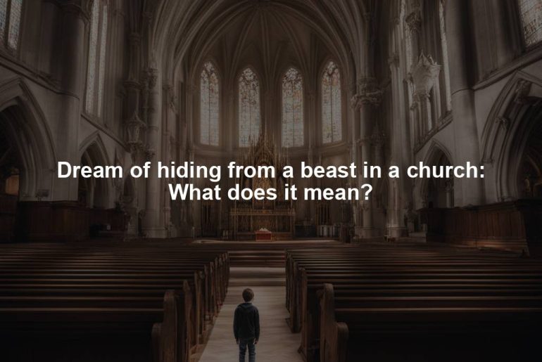 Dream of hiding from a beast in a church: What does it mean?