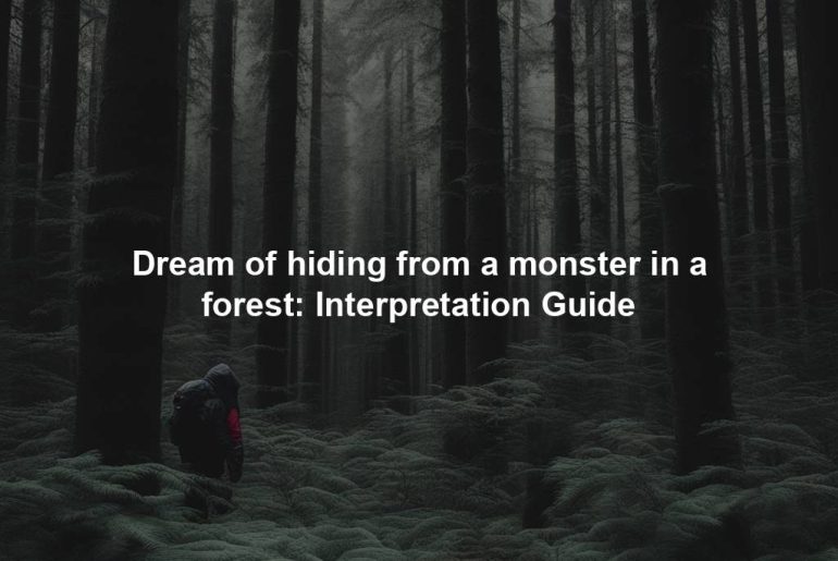 Dream of hiding from a monster in a forest: Interpretation Guide