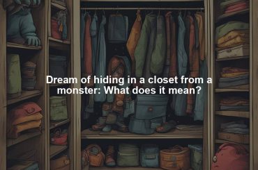 Dream of hiding in a closet from a monster: What does it mean?