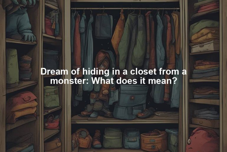 Dream of hiding in a closet from a monster: What does it mean?