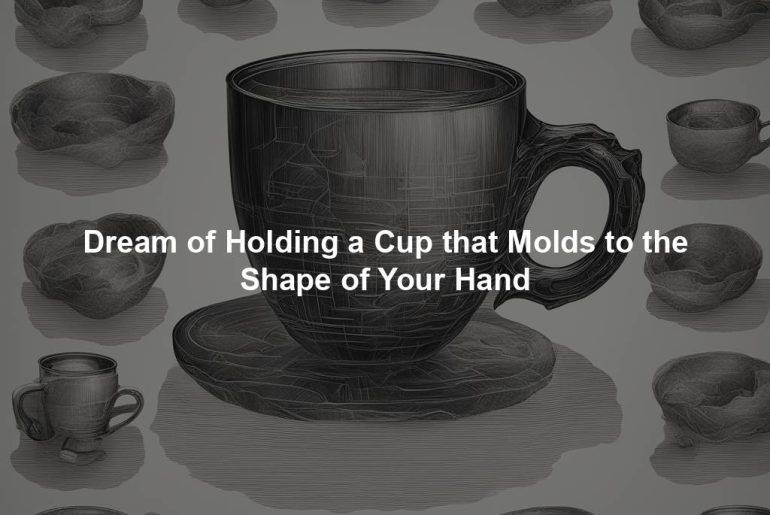 Dream of Holding a Cup that Molds to the Shape of Your Hand